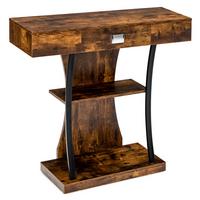 KONSOLENTISCH Braun - Braun, Holz (30/91/88cm) - COSTWAY