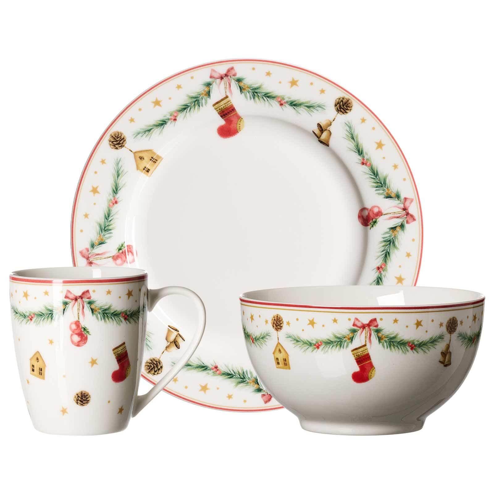 FRÜHSTÜCKS-SET Holly bunt 18-tlg. - Multicolor, Keramik (2/2/2cm) - Ritzenhoff Breker