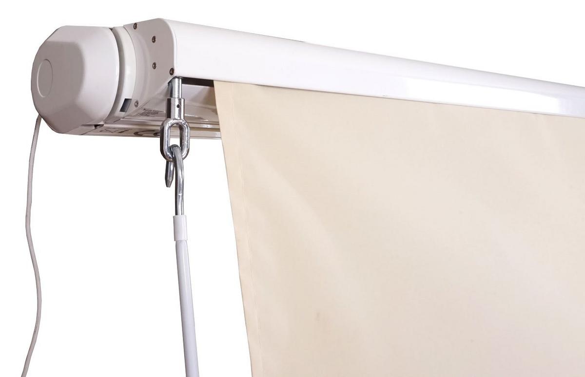 KASSETTEN-MARKISE VOLANT AUSFAHRBAR Cremeweiß - Weiß, Textil (500/15/300cm) - MCW