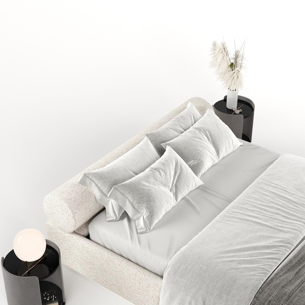 POLSTERBETT Solvo mit Stauraum 160/200 cm Creme im Blur Stoff - Creme/Schwarz, Holz/Holzwerkstoff (160/200cm) - AltaBeds