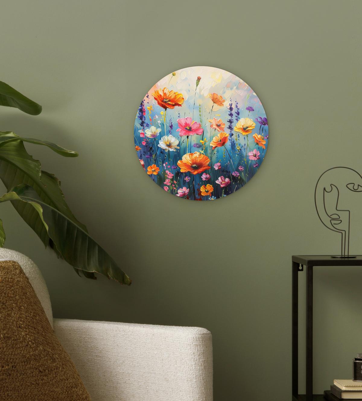 WANDBILD Blumen - Natur - Aquarell - Kunst Deko Wohnzimmer 30x30 cm - Multicolor, Kunststoff (30/30cm) - MuchoWow