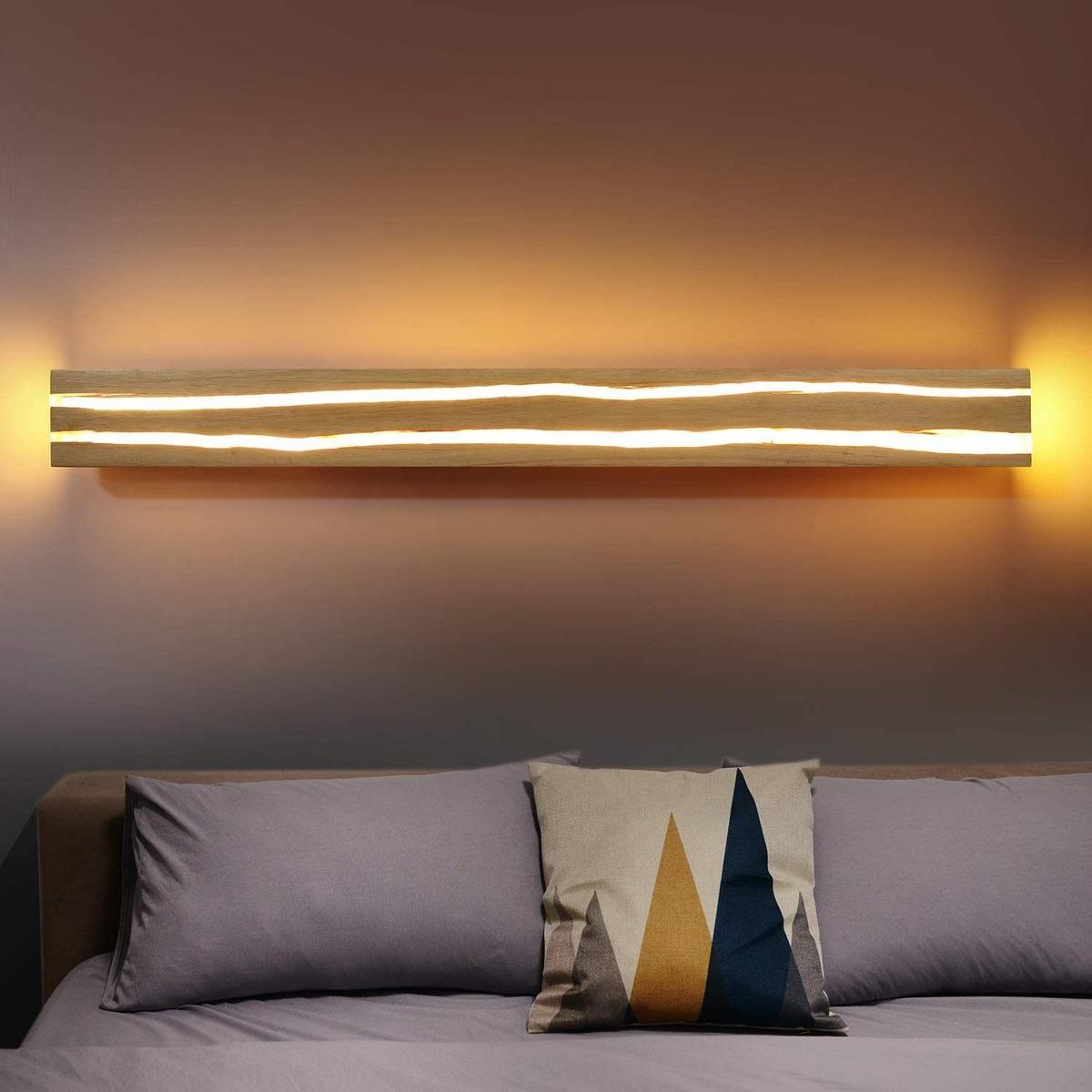 LED-WANDLEUCHTE Glimmerlite 100/10/7 cm - Braun, Holz (10/7/100cm) - ZMH