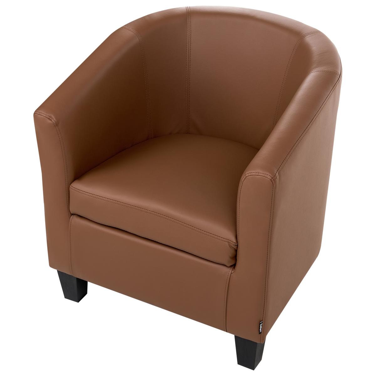 SESSEL Kunstleder Braun Borwick - Braun, Kunststoff (68/61/58cm) - Beliani