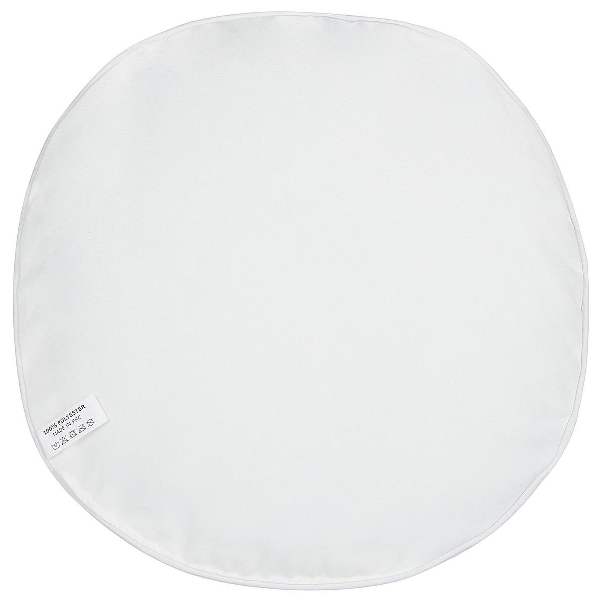 GARTENKISSEN 2er-Set Blattmotiv weiß/grün 40 cm Loano - Weiß, Textil (40/40cm) - Beliani