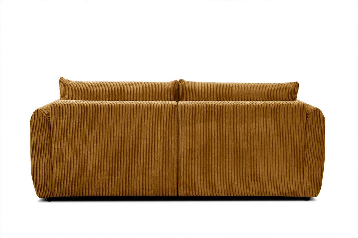 ECKSOFA TAUER 3-Sitzer, honig - Schwarz/Honig, Holzwerkstoff/Kunststoff (206/173cm) - Wozimo