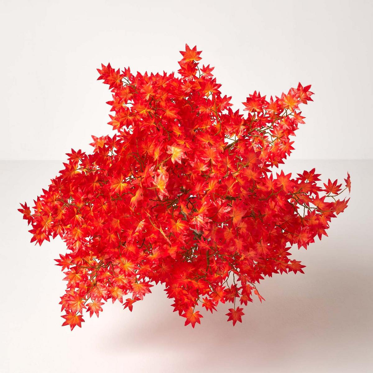 KUNSTBAUM Ahorn orange-rot, 160 cm - Orange, Kunststoff (160cm) - Homescapes