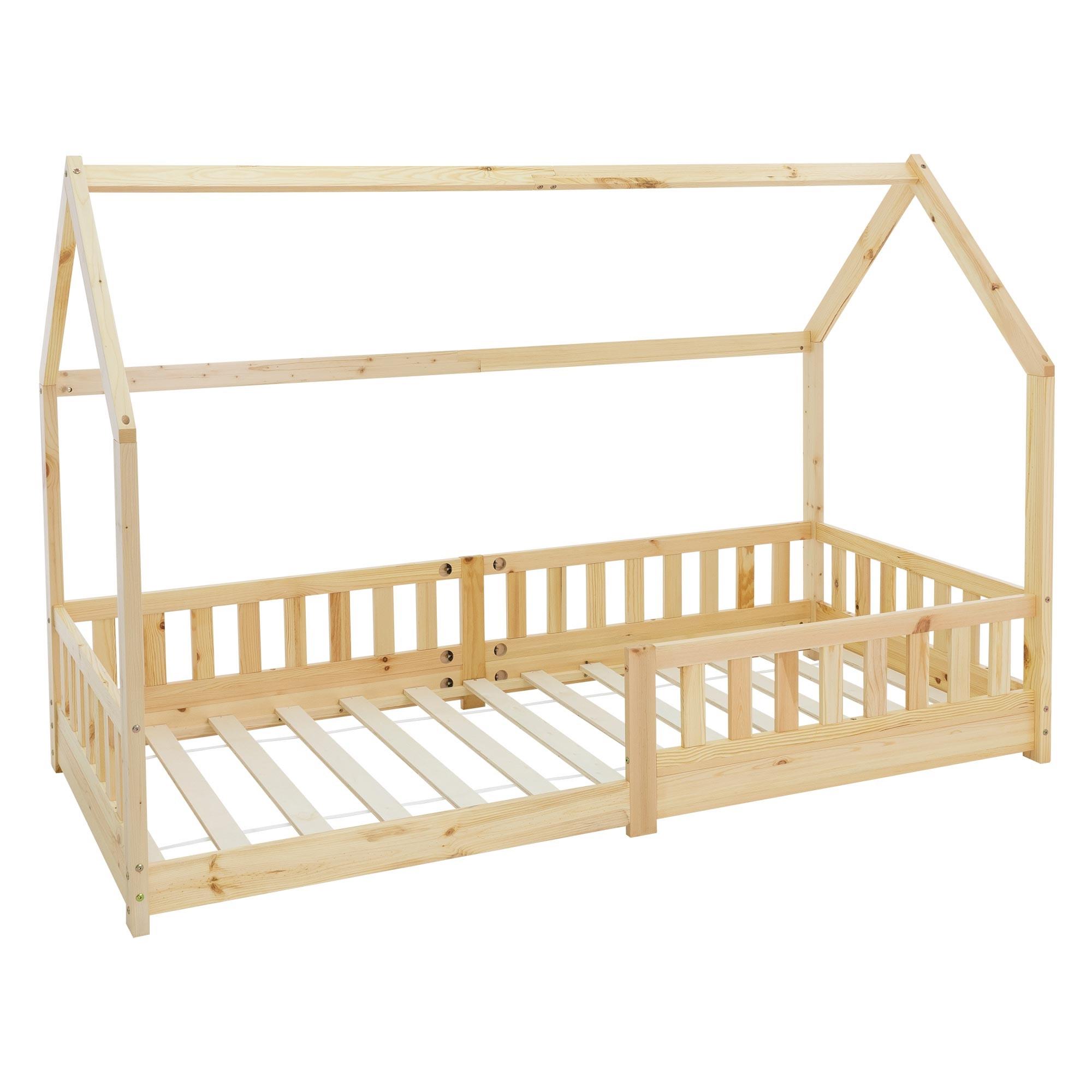 KINDERBETT mit Dach 90x200 cm Natur - Naturfarben, Holz (90/200cm) - ML-DESIGN