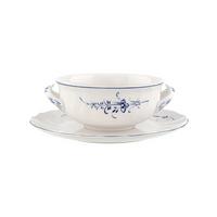 SUPPENTASSE MIT UNTERTASSE Vieux Luxembourg weiß-blau 260 ml - Blau/Weiß, Keramik (260L) - Villeroy & Boch