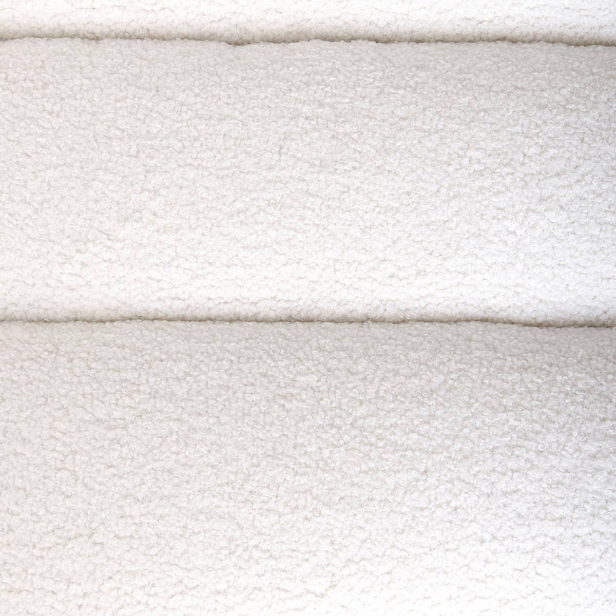 SESSEL Bouclé Cremeweiß Leknes - Hellbraun/Weiß, Textil (62/79/74cm) - Beliani