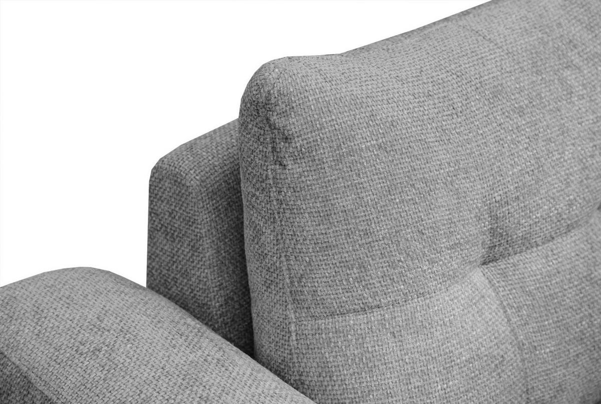 SOFA SALVINI 2-Sitzer, grau - Schwarz/Grau, Holzwerkstoff/Textil (176/88/99cm) - Wozimo