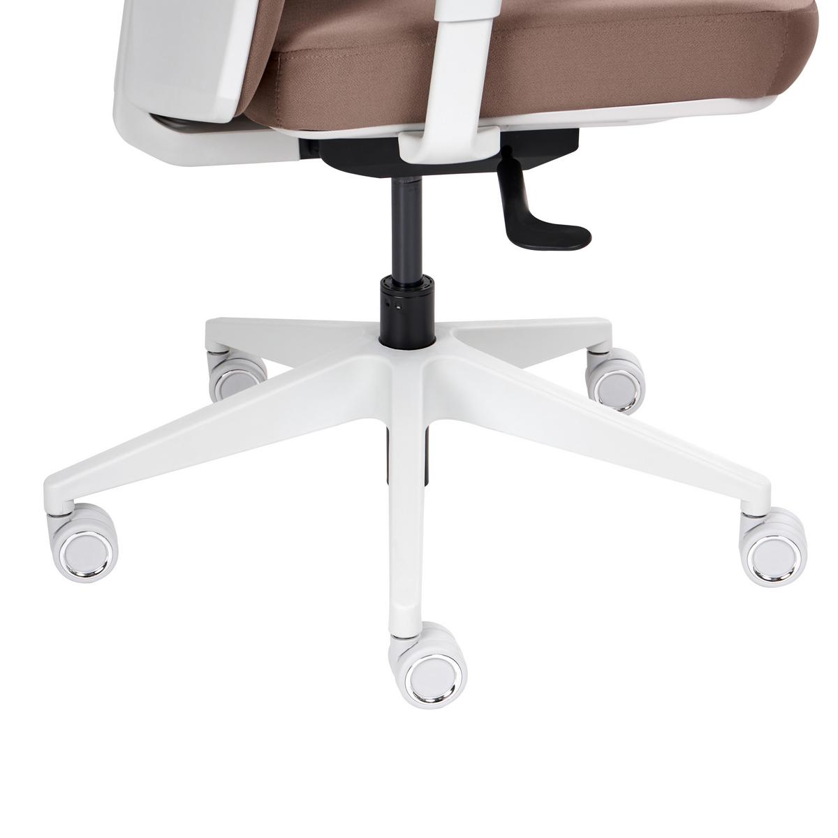 BÜROSTUHL Stoff Braun Kamilon - Schwarz/Braun, Textil (60/98/65cm) - Beliani