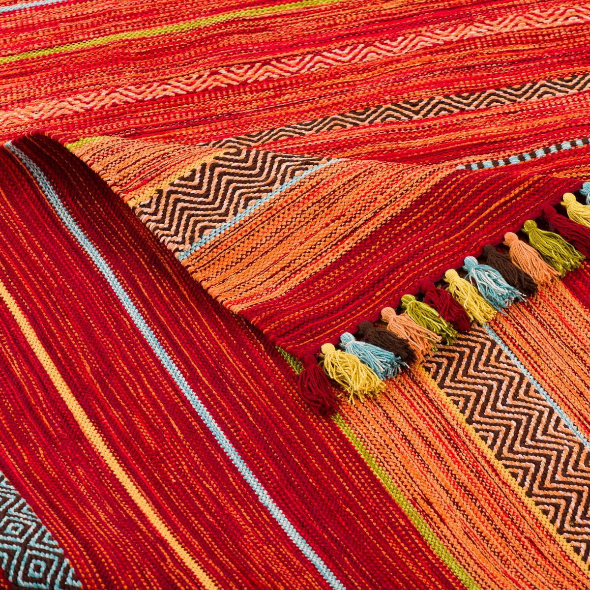 NATUR TEPPICH KELIM KALLEEN - Rot, Textil (140/200cm) - Pergamon