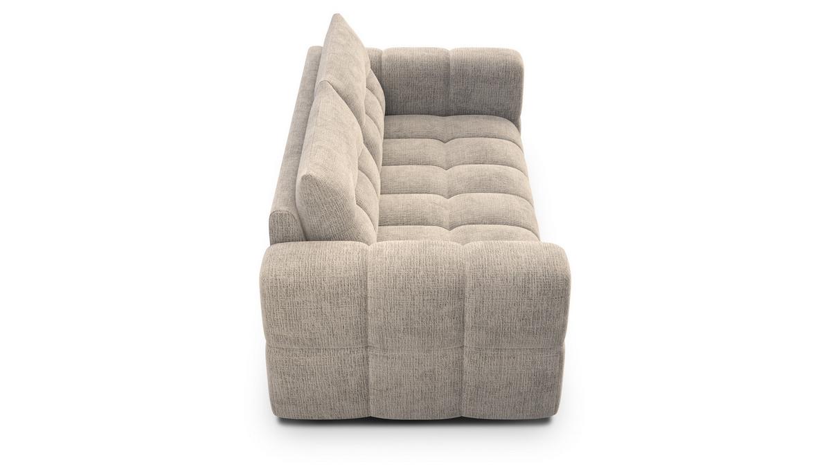 SOFA CLOUDI 2,5-Sitzer, beige - Beige/Schwarz, Holz/Textil (211/89/104cm) - Wozimo