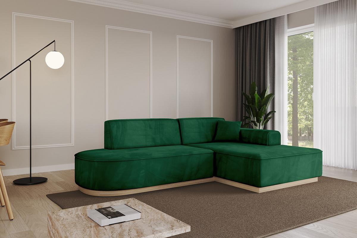ECKSOFA Ottomane Rechts IREA-L1 - 234x171x83 cm Grün - Grün, Holzwerkstoff/Textil (171/234cm) - ALTDECOR