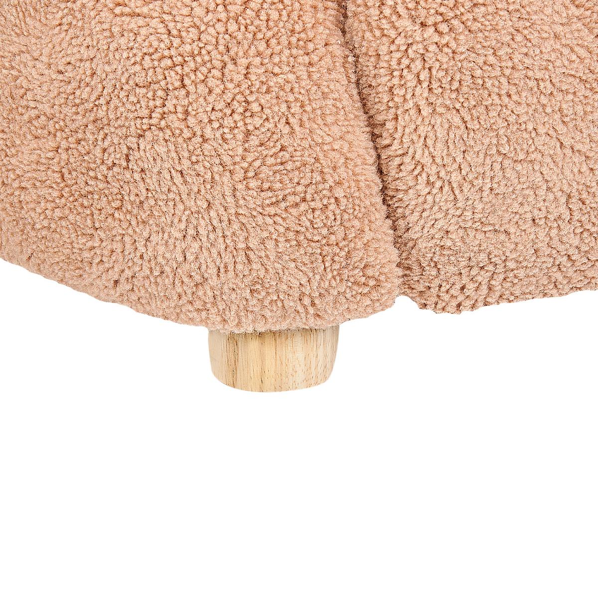 KINDERSESSEL Teddybär Bouclé Braun Boo - Braun, Textil (58/56/62cm) - Beliani