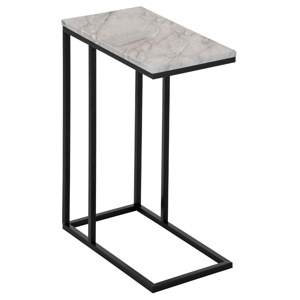BEISTELLTISCH DEBORA Marmor weiß - Weiß, Holzwerkstoff (26/46/61cm) - IDIMEX