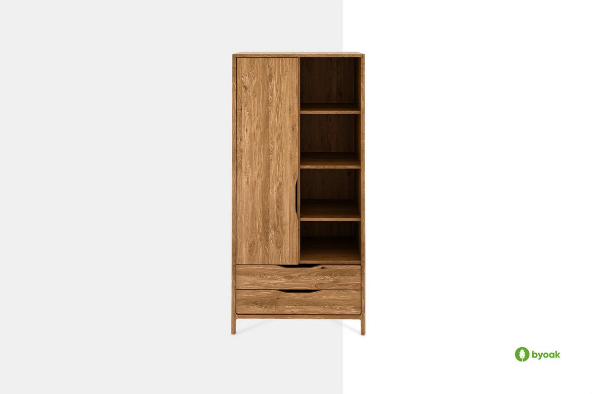 KLEIDERSCHRANK PAUL Wildeiche - Wildeiche, Holz (95/188/60cm) - byoak