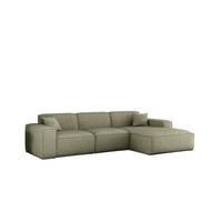 ECKSOFA Celes Premium In Artico - Grün, Holzwerkstoff/Textil (266/165cm) - Fun Möbel