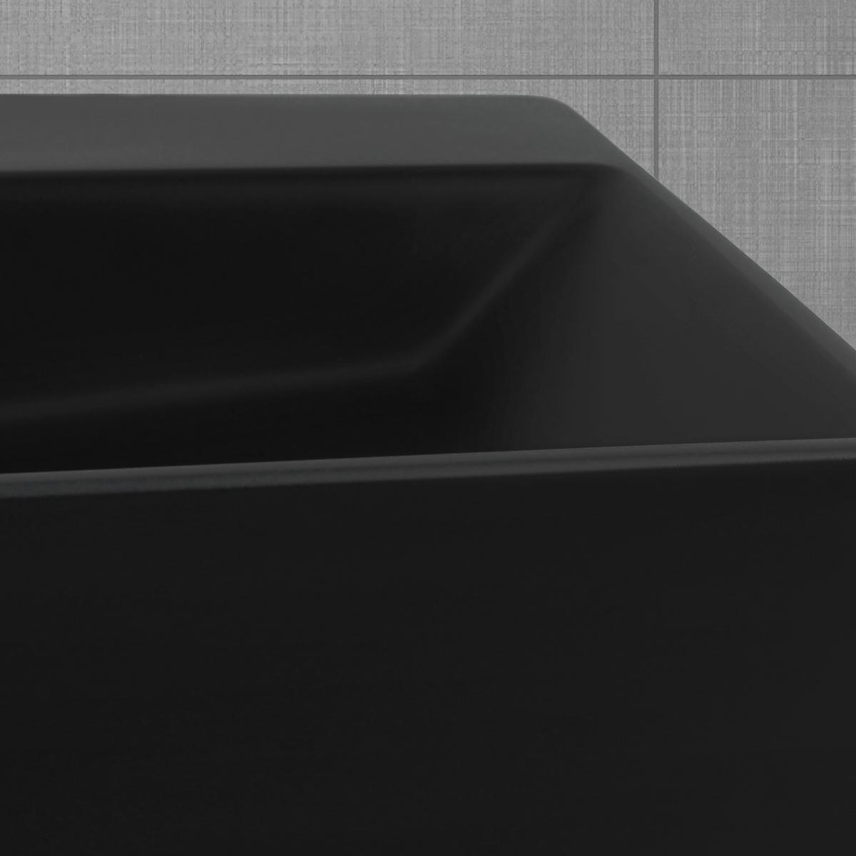 WASCHBECKEN - Schwarz, Keramik (36/13/51.5cm) - ML-DESIGN