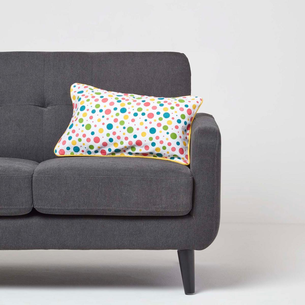 KISSENHÜLLE Bunte Punkte 30/50 cm, 100% Baumwolle - Multicolor, Textil (30/50cm) - Homescapes