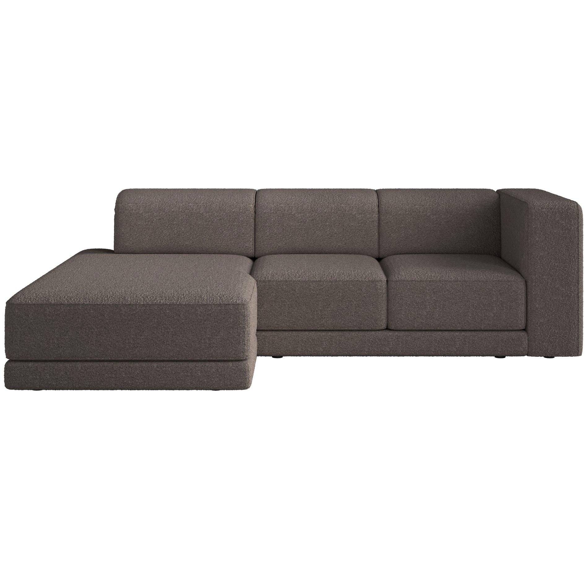 ECKSOFA Novals L-Form, 4-Sitzer, links 278 cm - Schwarz/Braun, Kunststoff/Textil (278/168cm) - Selsey