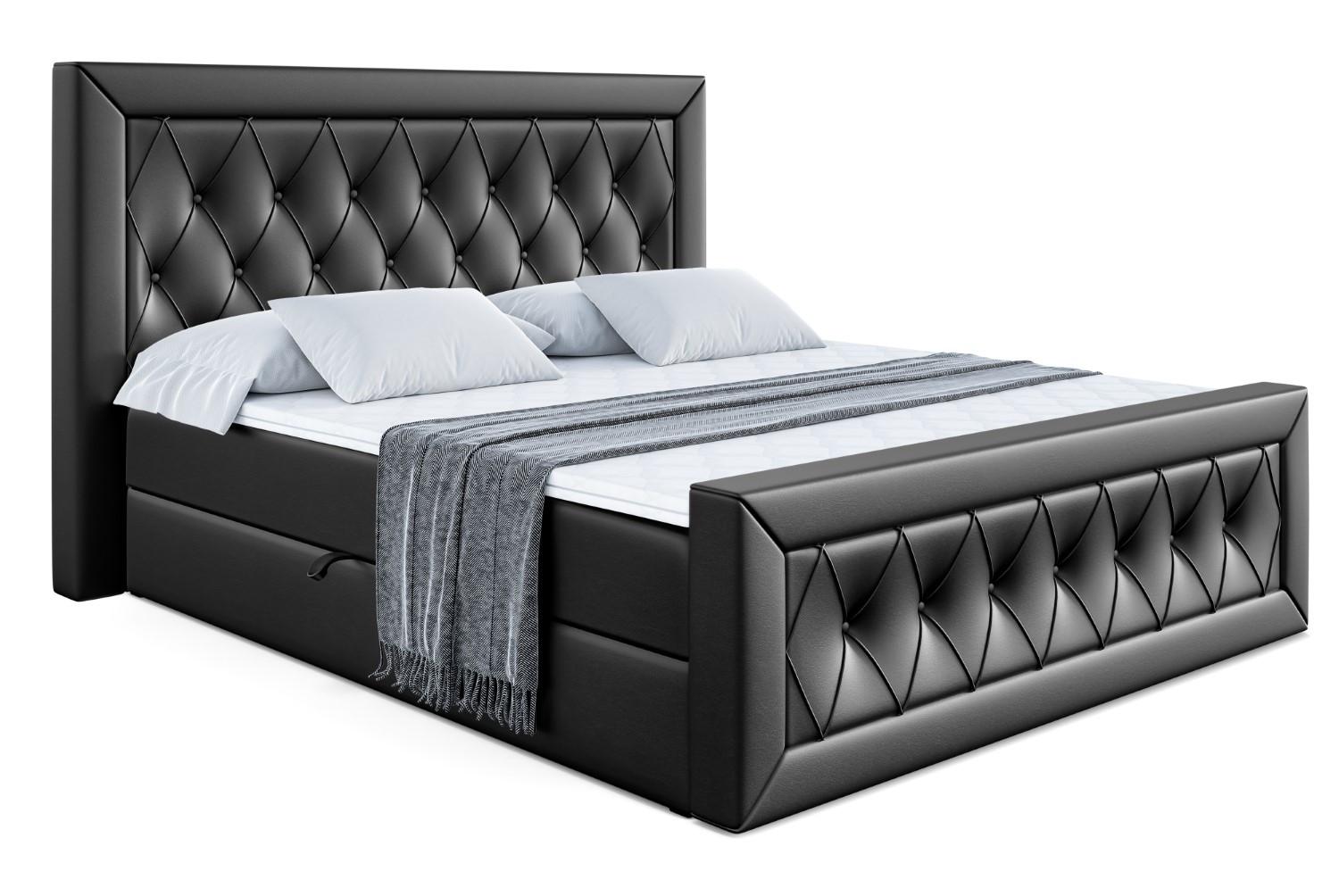 BOXBETT NOEL-Z - 200 x 200 - H4 - Schwarz Hochglanz - Schwarz Hochglanz, Holzwerkstoff (200/200cm) - ALTDECOR