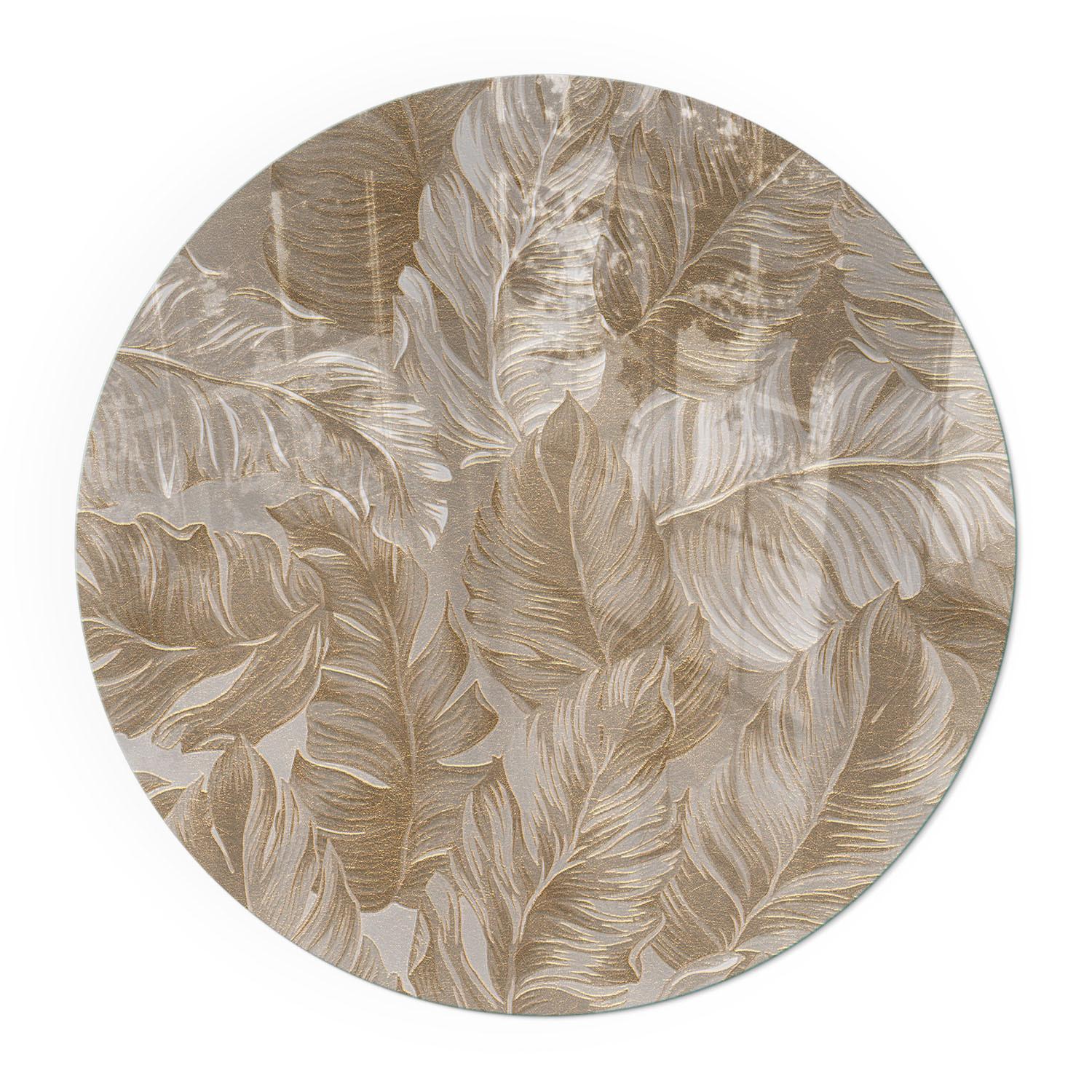 GLASPLATTE für Kamin Ø 50 cm - Beige, Glas (50/50/0.4cm) - TULUP