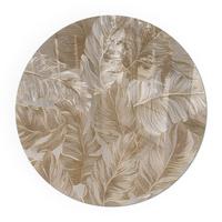 GLASPLATTE für Kamin Ø 50 cm - Beige, Glas (50/50/0.4cm) - TULUP