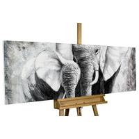 ACRYLBILD HANDGEMALT 150/50 cm - Grau, Holz/Textil (150/50cm) - KUNSTLOFT