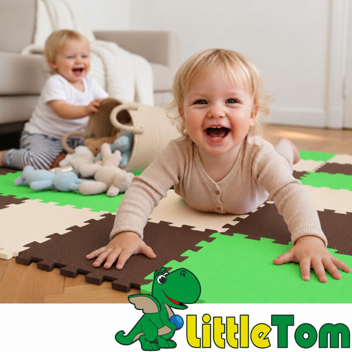 SPIELMATTE ab Null - 270/90 cm Puzzlematte Beige - Multicolor, Kunststoff (30/30cm) - Littletom
