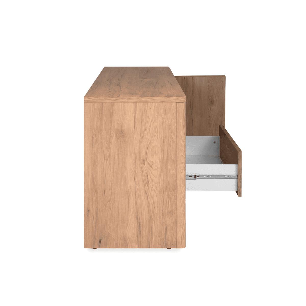 TV-MÖBEL 2 Türen 1 Schublade und 1 offenes Fach in Holzoptik 40/59/163,5 cm - Apfelbaumfarben, Holzwerkstoff (40/59/163.5cm) - Calicosy