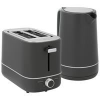 KOCHER-TOASTER-SET 2er Set Stahl Kunststoff Grau - Grau, Kunststoff (16/24.3/21.2cm) - HOMCOM