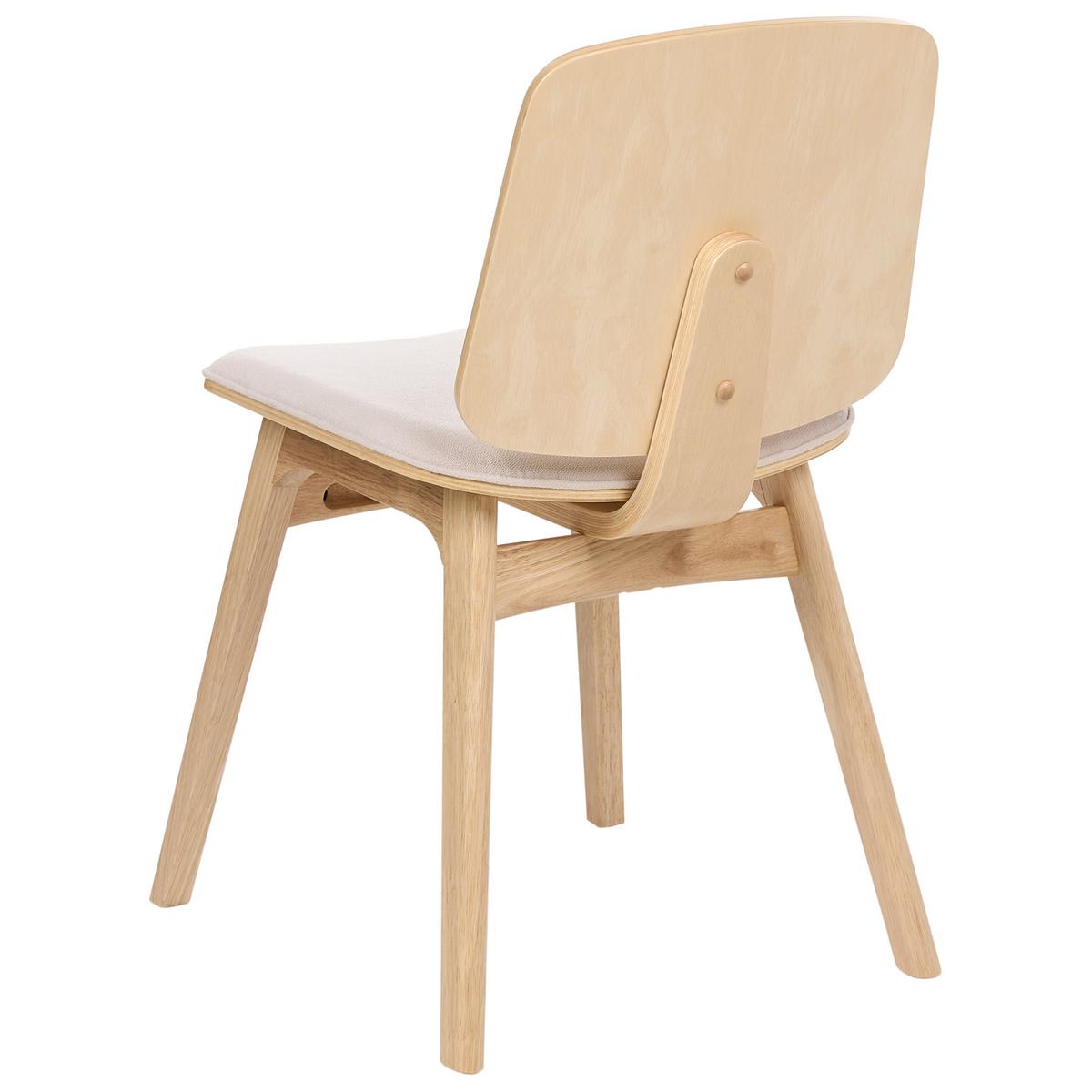 ESSZIMMERSTUHL 2er-Set Holz Hellbraun/Hellbeige Charleston - Beige, Textil (45/78/51cm) - Beliani