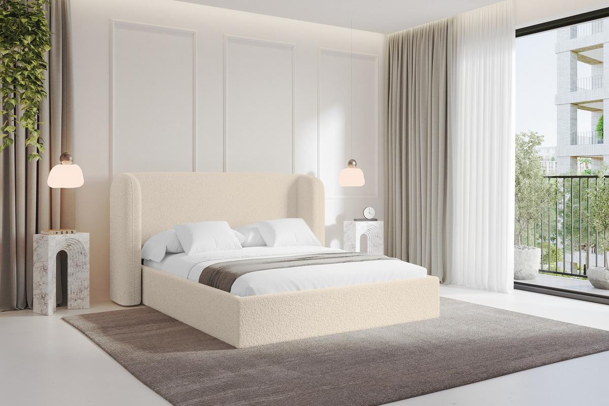 POLSTERBETT mit Bettkasten und Lattenrost, Boxbett ohne Matratze - ESTI 140x200 Dunkelbeige - Cappuccino, Holzwerkstoff/Textil (140/200cm) - ALTDECOR