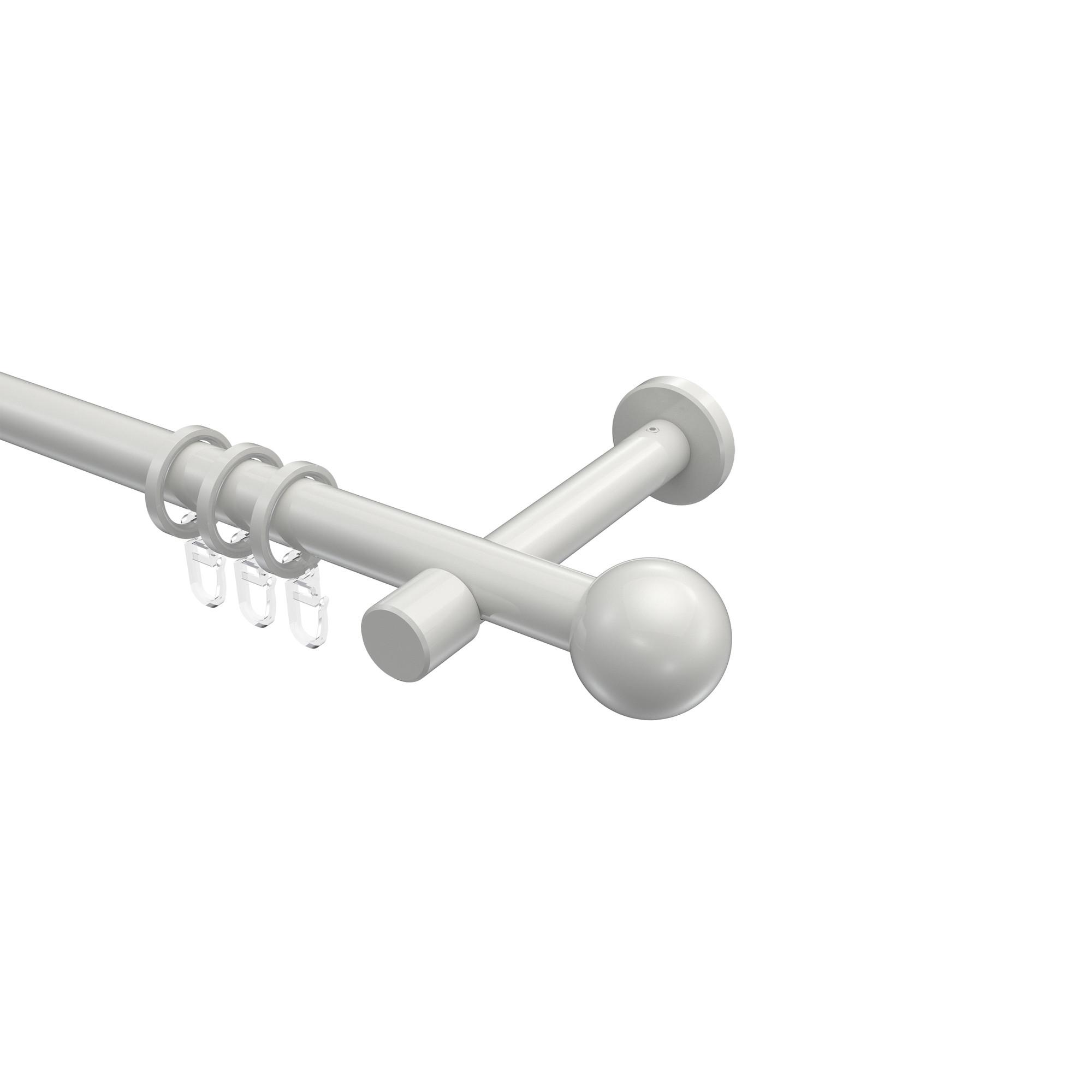 GARDINENSTANGE Prestige Luino 160 cm, 1-läufig, 20 mm Ø Weiß - Weiß, Metall (160cm) - INTERDECO