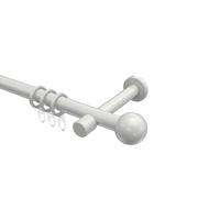 GARDINENSTANGE Prestige Luino 160 cm, 1-läufig, 20 mm Ø Weiß - Weiß, Metall (160cm) - INTERDECO