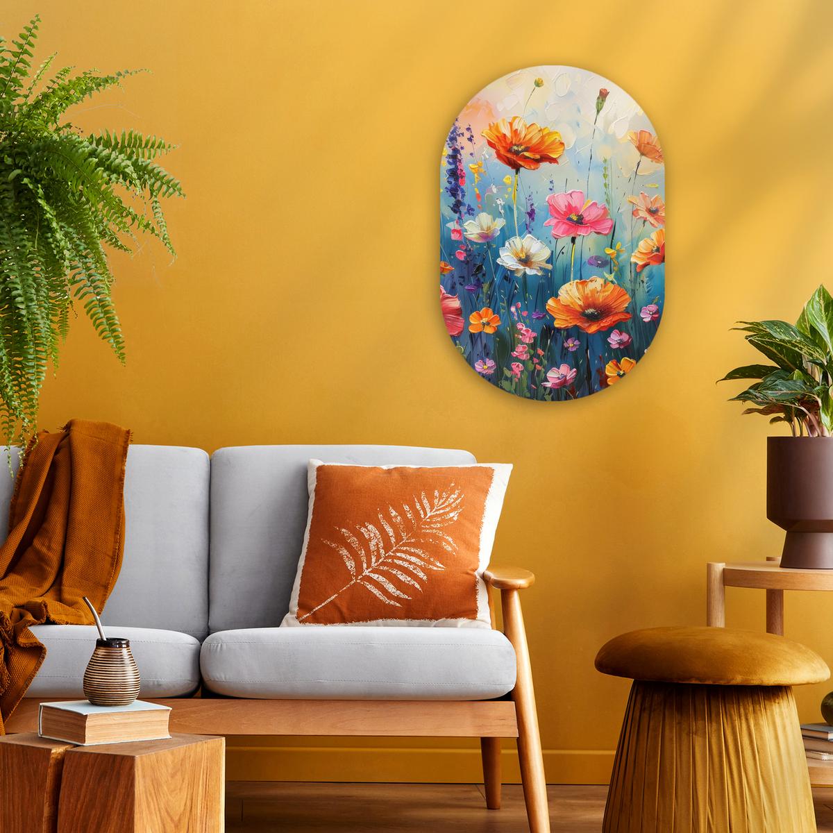 WANDBILD Blumen - Natur - Aquarell - Kunst Deko Wohnzimmer 40x60 cm - Multicolor, Kunststoff (40/60cm) - MuchoWow
