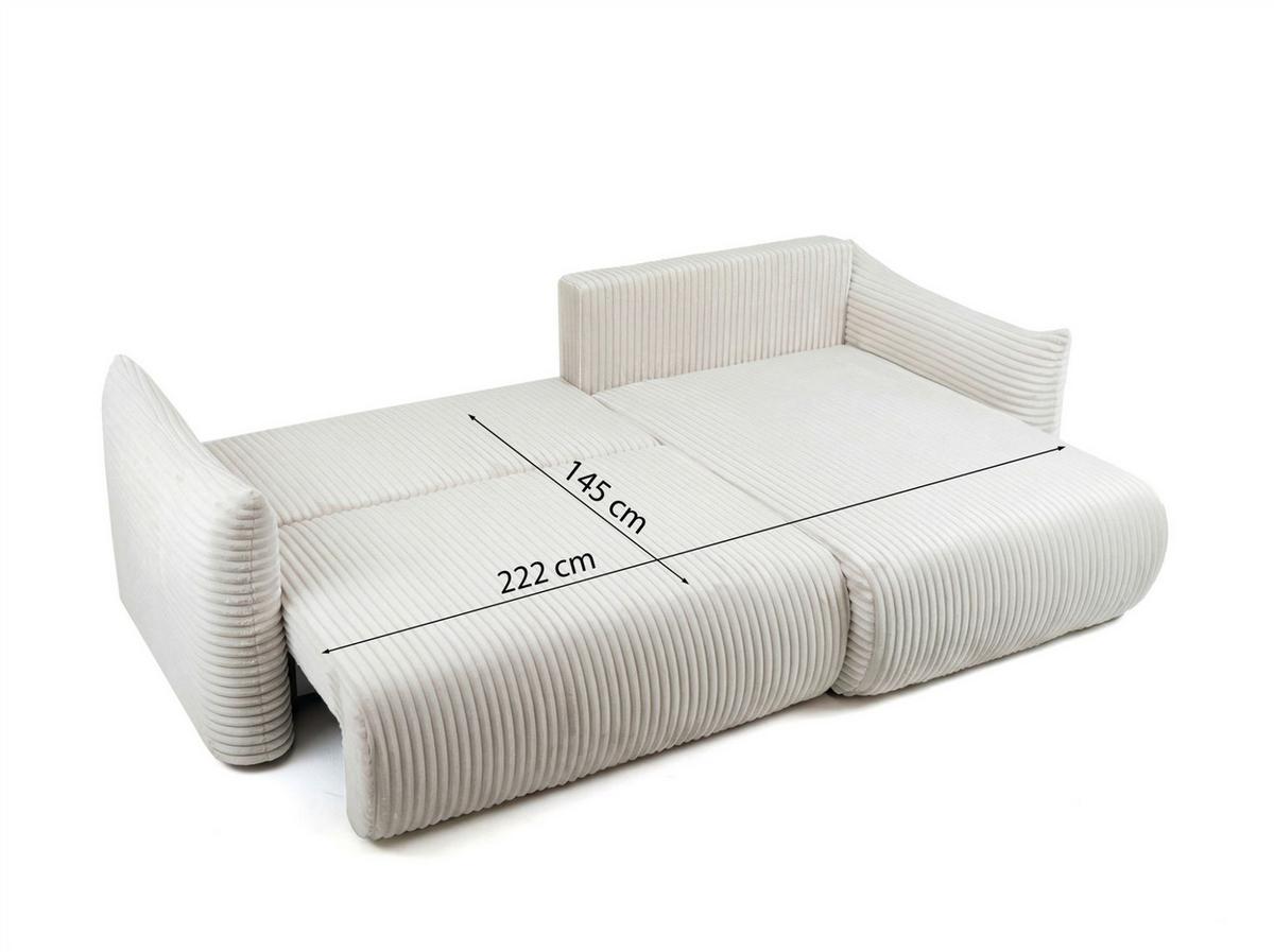 ECKSOFA Ontario Mit Schlaffunktion - Beige, Holzwerkstoff/Textil (260/154cm) - Fun Möbel