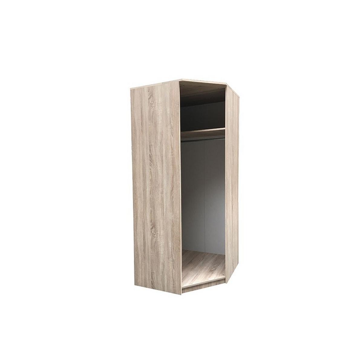 ECKKLEIDERSCHRANK Szantal Sonoma/Sonoma 96 cm - Alufarben/Sonoma Eiche, Holzwerkstoff/Kunststoff (1/210/64cm) - imoebel24