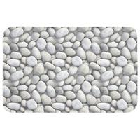 WC-VORLEGER Steine - Grau - Oval Toilettenteppich 80x50 cm - Hellgrau, Textil (80/1cm) - OnlyWow