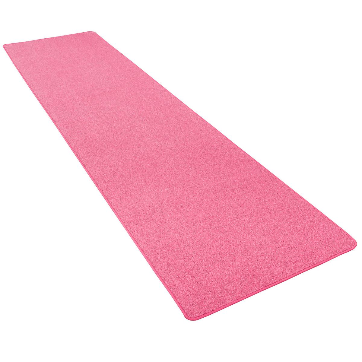 TREND VELOURS LÄUFER TEPPICH JOY - Rosa, Textil (80/320cm) - Snapstyle