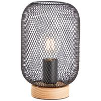 TISCHLEUCHTE Giada 99108/76 - Schwarz, Holz (16/16/26.5cm) - Brilliant