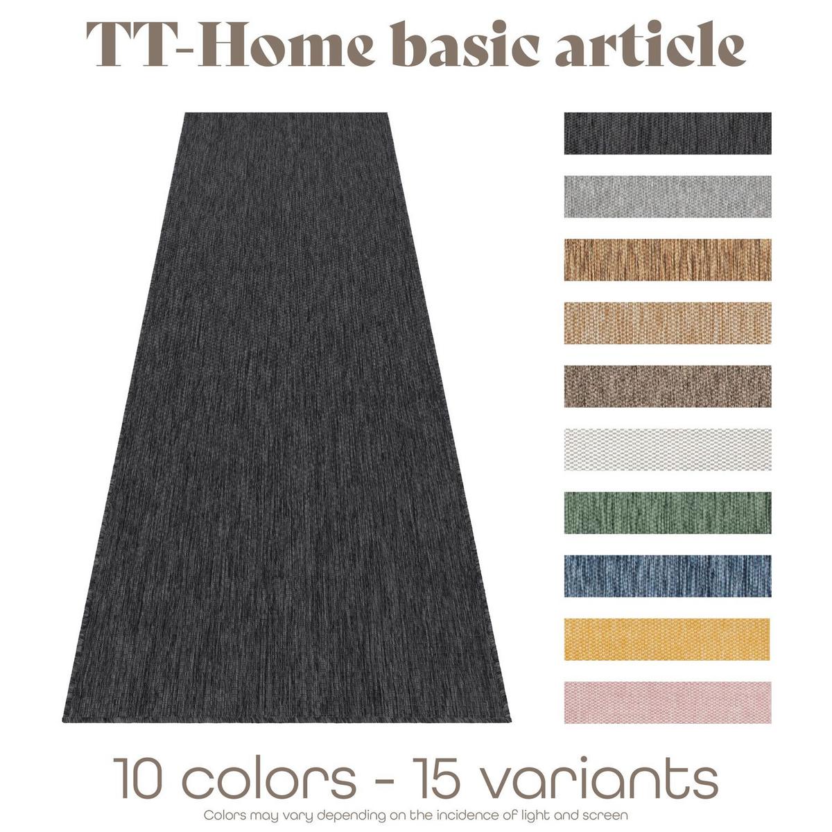 OUTDOORTEPPICH Anthrazit 80 x 250 cm - Anthrazit, Kunststoff (80/250cm) - TT Home
