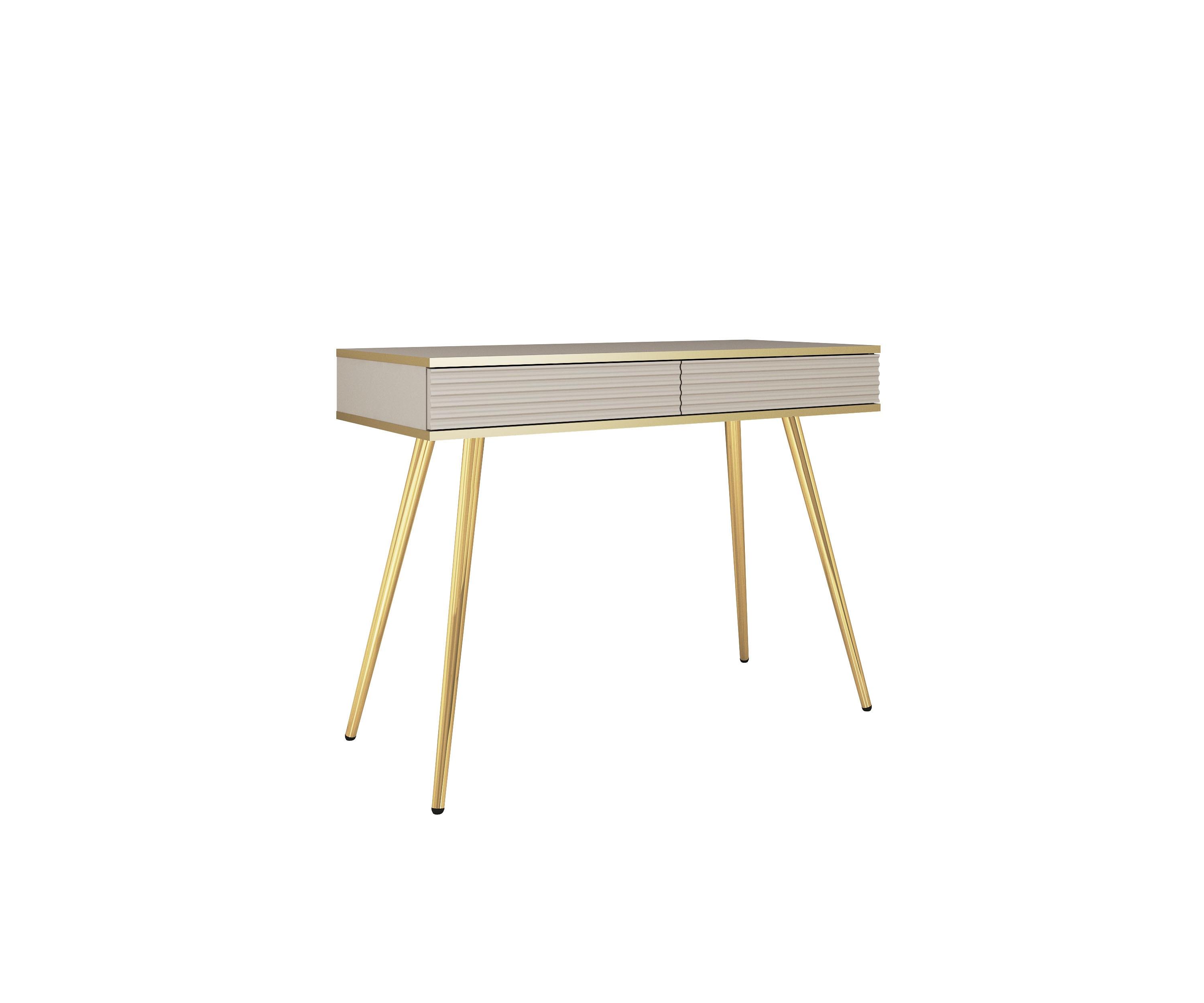 KONSOLENTISCH VENEZIA 102/80/50 cm mit Schubladen, Beige - Beige, Holzwerkstoff (50/102/80cm) - MASSENO
