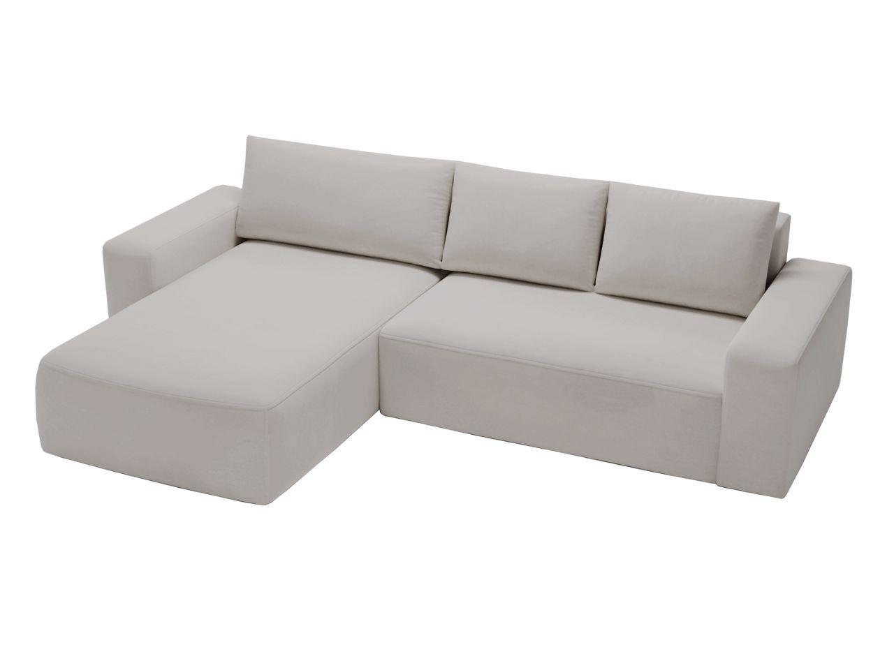 ECKSOFA Tazones Hellgrau Links - Hellgrau, Holz/Kunststoff (250/165cm) - Graingold