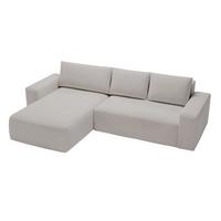 ECKSOFA Tazones Hellgrau Links - Hellgrau, Holz/Kunststoff (250/165cm) - Graingold