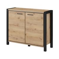 KOMMODE ATTIVO 112/91/41 cm mit 2 Türen Eichefarben - Eichefarben, Holzwerkstoff (112/91/41cm) - MASSENO
