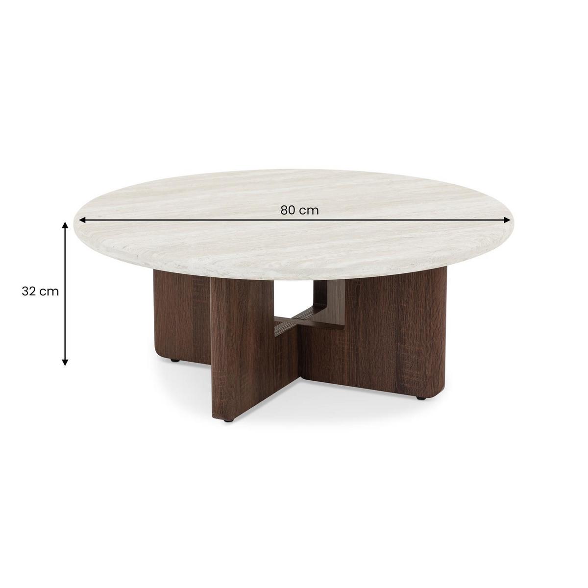 COUCHTISCH STOL beige - Beige, Holzwerkstoff/Metall (80/80/32cm) - IDIMEX
