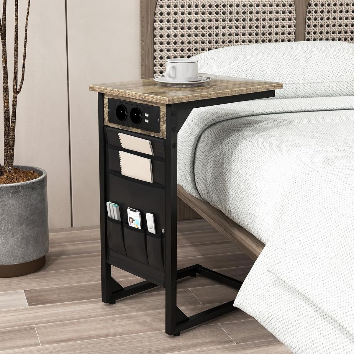 BEISTELLTISCH Braun(2er-Set) - Braun, Holzwerkstoff (30/40/60cm) - COSTWAY