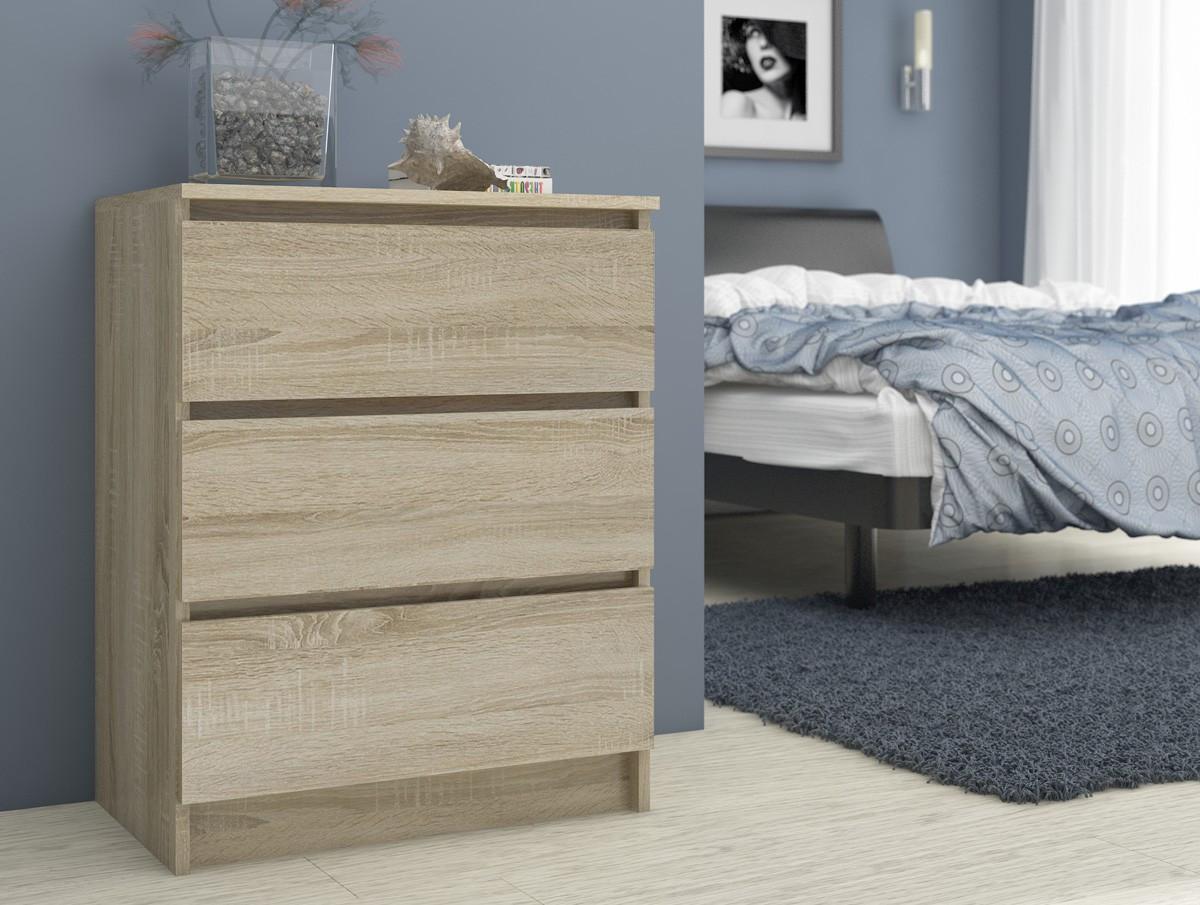 KOMMODE Eiche Sonoma 77/60/40 - Sonoma Eiche, Holzwerkstoff (60/77/40cm) - RAUMHIRSCH FURNITURE